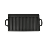 Vidaxl Grill plate cast iron double -sided 38x23 cm 2 sts