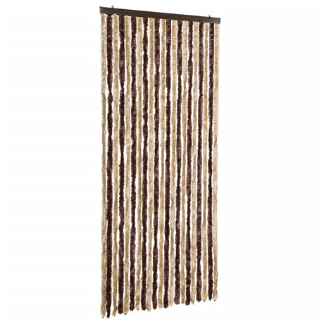Vidaxl vliegengordijn 90x220 cm chenille beige en lichtbruin