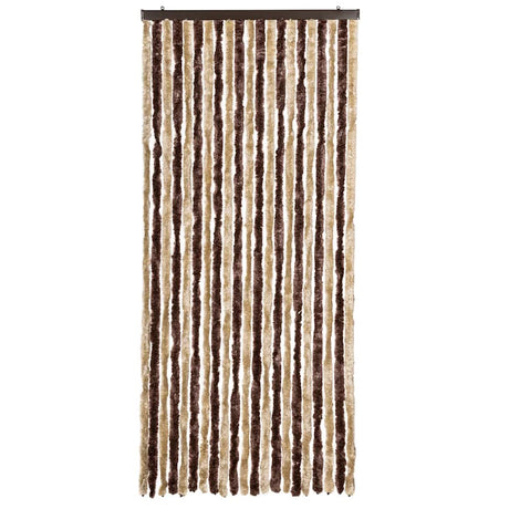 Vidaxl vliegengordijn 90x220 cm chenille beige en lichtbruin