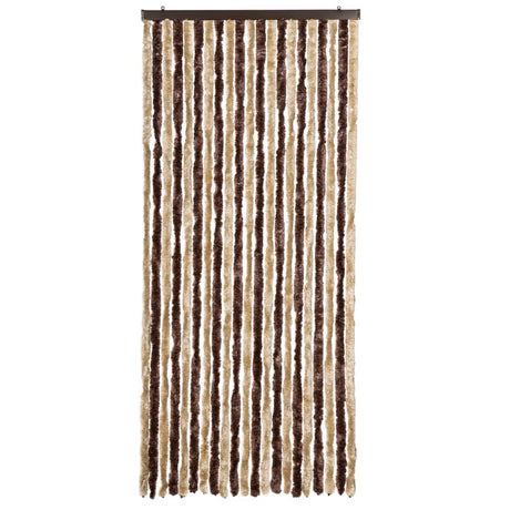 Vidaxl vliegengordijn 90x220 cm chenille beige en lichtbruin