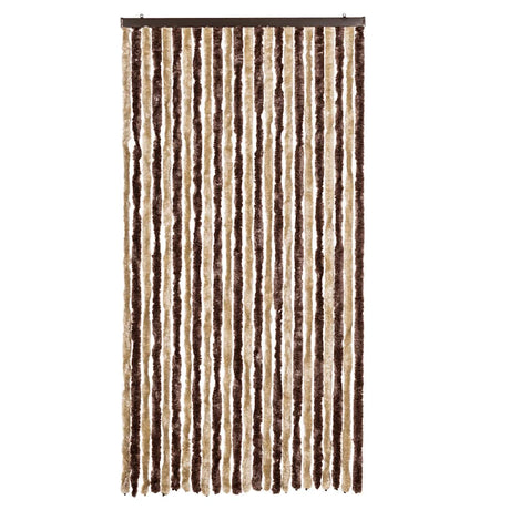 Vidaxl vliegengordijn 100x220 cm chenille beige en lichtbruin