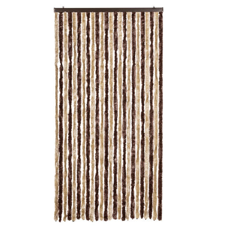 Vidaxl vliegengordijn 100x220 cm chenille beige en lichtbruin