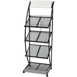 Vidaxl tijdschriftenrek zwart en wit 47x40x134 cm a4