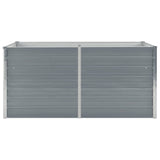 Vidaxl plantenbak verhoogd 160x80x77 cm gegalvaniseerd staal grijs