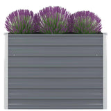 Plantador Vidaxl elevado 100x100x77 cm de acero galvanizado gris