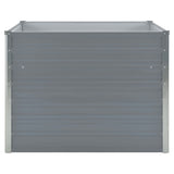 Plantador Vidaxl elevado 100x100x77 cm de acero galvanizado gris