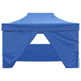 Vidaxl Folding tent pop-up with 4 side walls 3x4.5 m blue