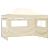 Vidaxl vouwtent pop-up met 4 zijwanden 3x4,5 m crèmewit