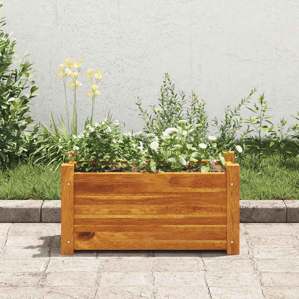 Plantador Vidaxl elevado 50x25x25 cm acacia madera