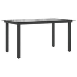 Vidaxl tuintafel 150x90x74 cm aluminium en glas zwart