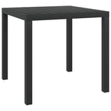 Vidaxl tuintafel 80x80x74 cm aluminium en hkc zwart