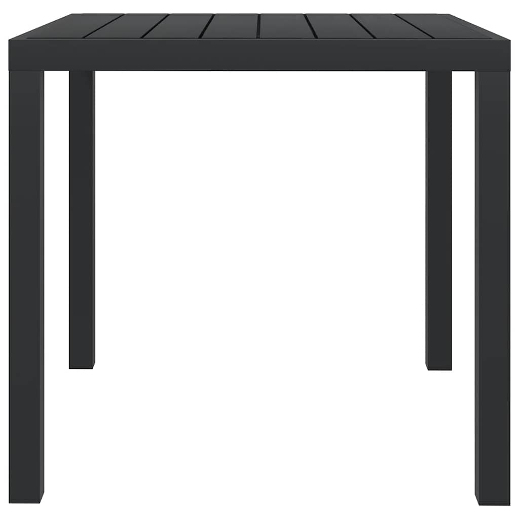 Vidaxl tuintafel 80x80x74 cm aluminium en hkc zwart