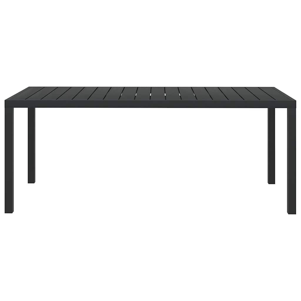 Vidaxl tuintafel 185x90x74 cm aluminium en hkc zwart