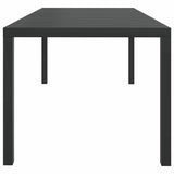 Vidaxl tuintafel 185x90x74 cm aluminium en hkc zwart