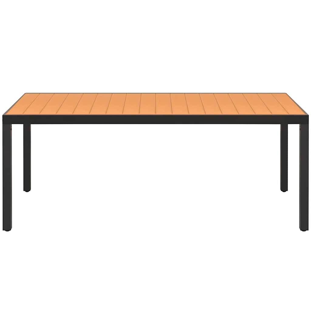 Vidaxl tuintafel 185x90x74 cm aluminium en hkc bruin