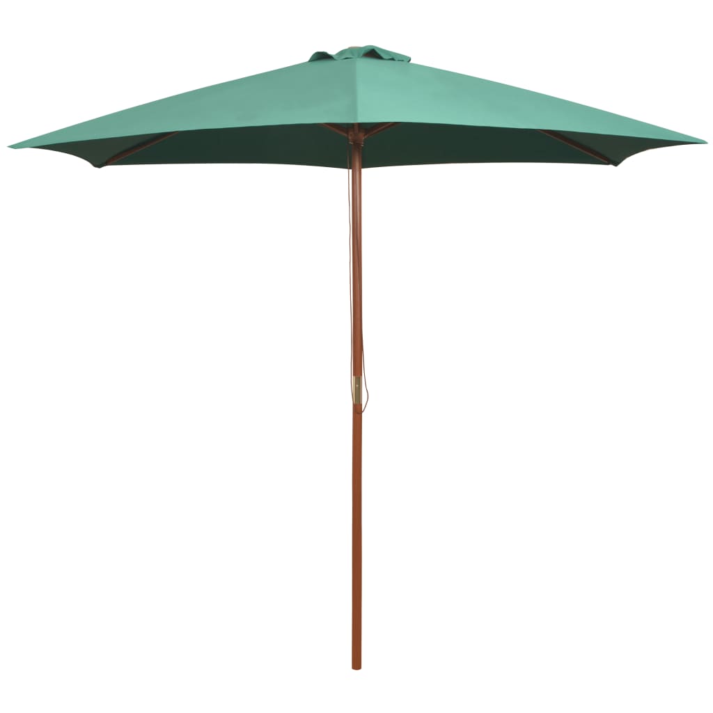 Vidaxl Parasol 270x270 cm Træpolegrøn