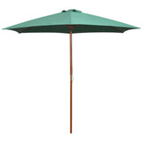 Vidaxl Parasol 270x270 cm Træpolegrøn