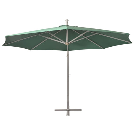 Vidaxl Floating parasol with aluminum pole 350 cm green