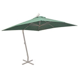 Vidaxl flytende parasol med aluminiumstang 300x300 cm grønn