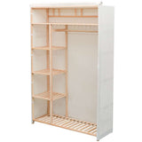 Vidaxl kledingkast stof en grenenhout 110x40x170 cm