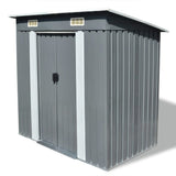 Vidaxl garden shed metal gray