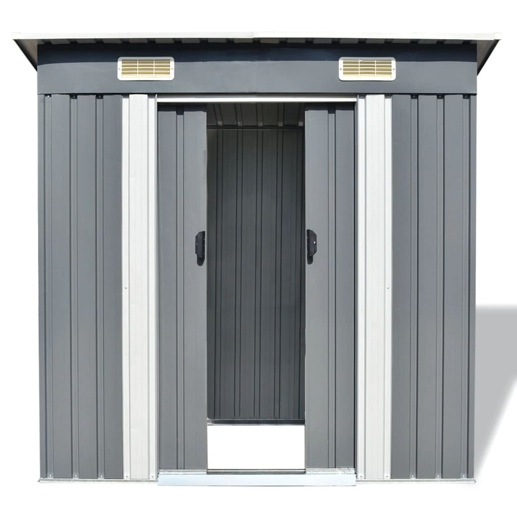 Vidaxl garden shed metal gray