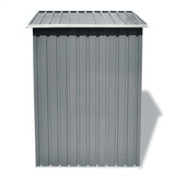 VIDAXL GARDEN SHED 204x132x186 cm grigio metallico