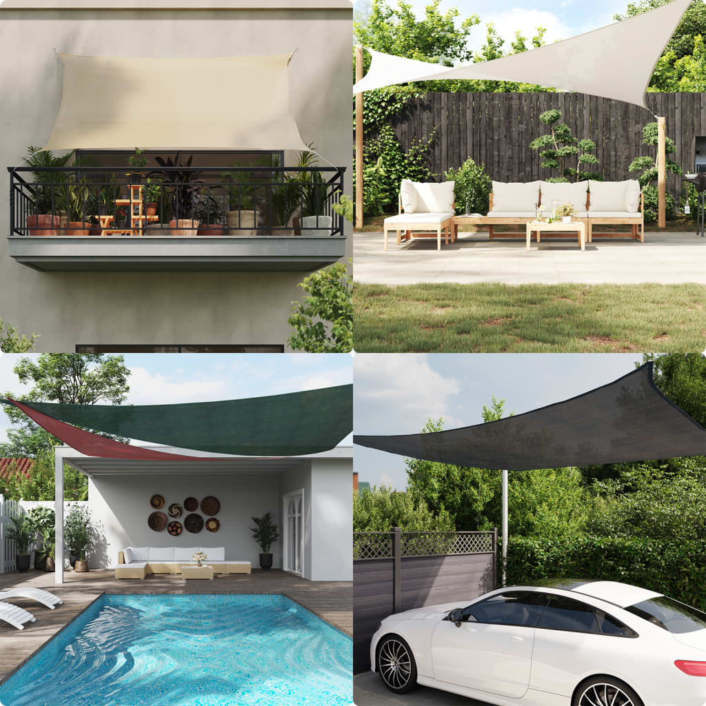 Vidaxl Sunshade HDPE Quadrat 2x2 M Anthrazit