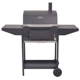 Vidaxl charcoal barbecue with underplank black