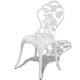 Vidaxl bistrostoelen 2 st gietaluminium wit