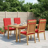Vidaxl tuinstoelkussens 4 st hoge rug 120x50x3 cm stof rood