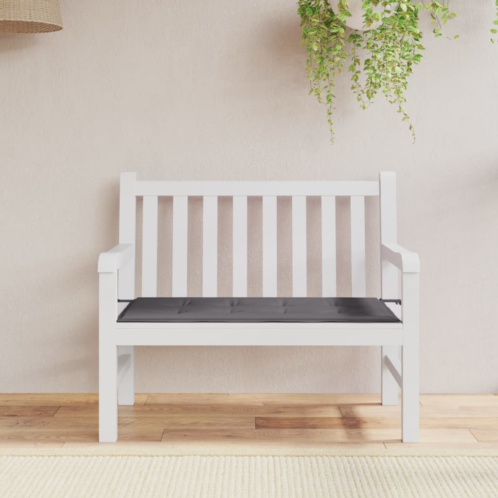 Vidaxl Garden Bench Cushion 120x50x3 cm Oxford Stoff Anthracite -farget