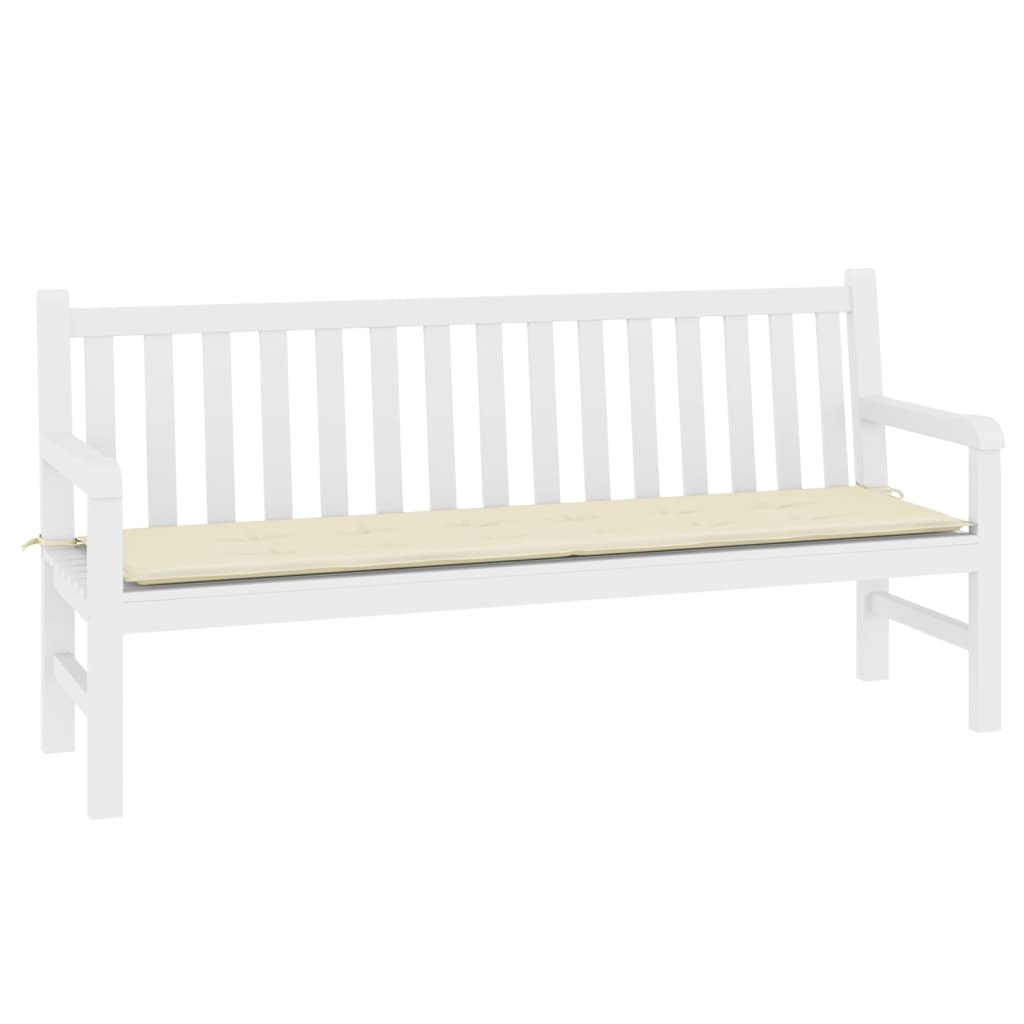 Vidaxl Garden Bench Kissen 180x50x3 cm Oxford Stoff Crème -Colored