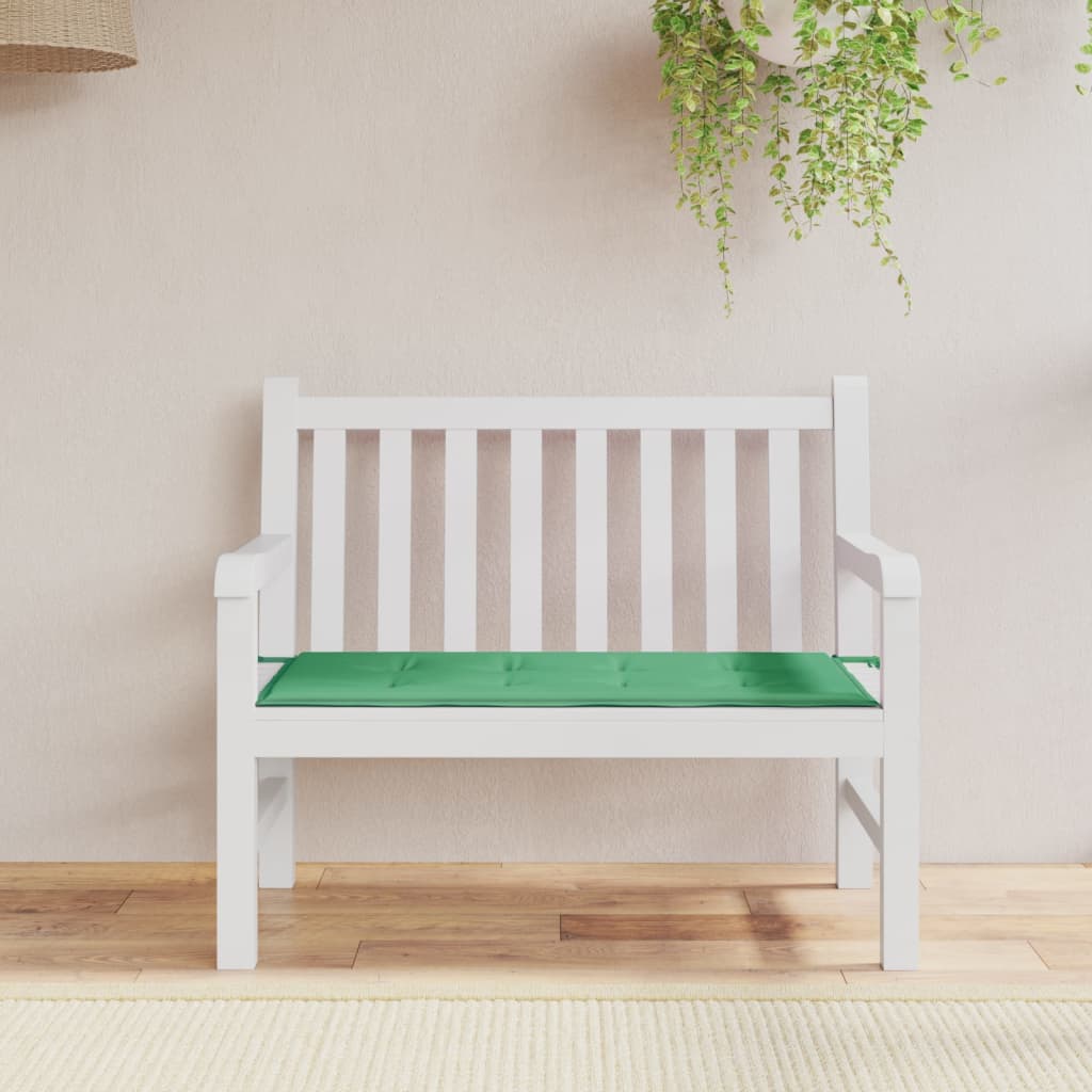 Vidaxl Garden Bench Kissen 100x50x3 cm Oxford Stoff grün