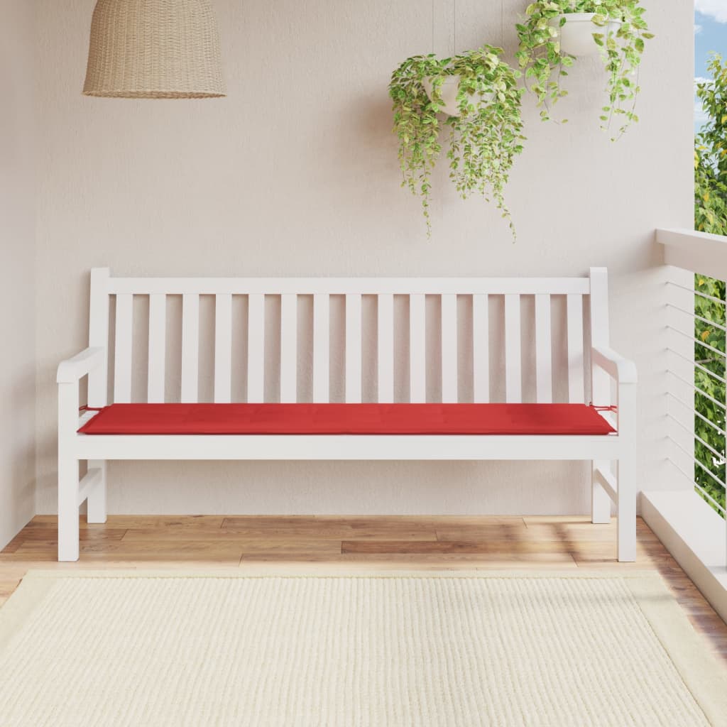 Vidaxl Garden Bench Kissen 180x50x3 cm Oxford Stoff rot