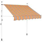 Vidaxl Luifel estende manualmente 200 cm a strisce gialle e blu