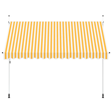 Vidaxl luifel handmatig uittrekbaar 350 cm oranje en witte strepen