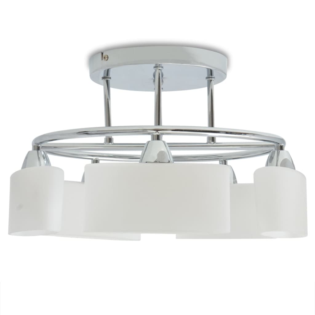 Vidaxl ceiling lamp with ellips -shaped glass hoods 5xe14 200W