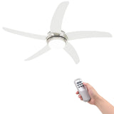 Ventilateur de plafond Vidaxl avec lampe 128 cm blanc