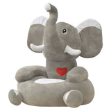 Vidaxl kinderstoel olifant pluche grijs