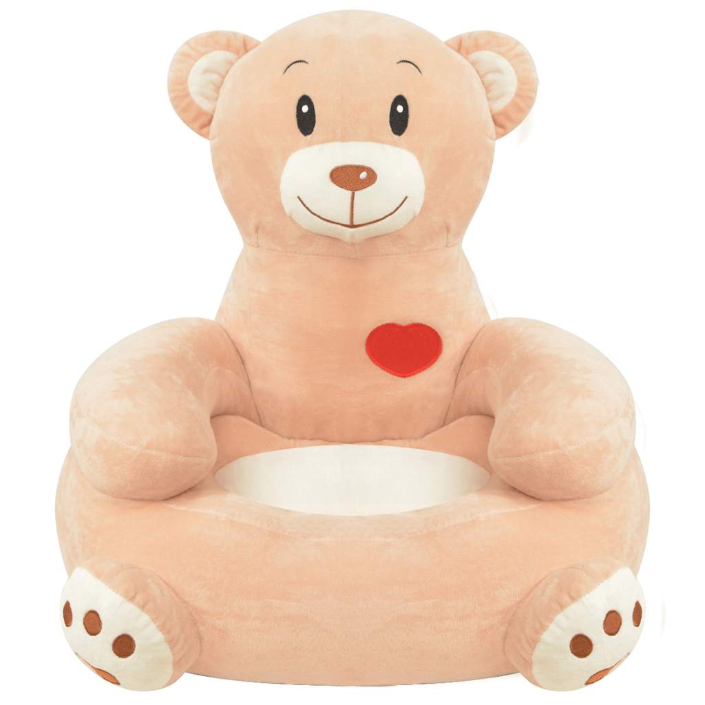 Vidaxl pluche kinderstoel beer bruin