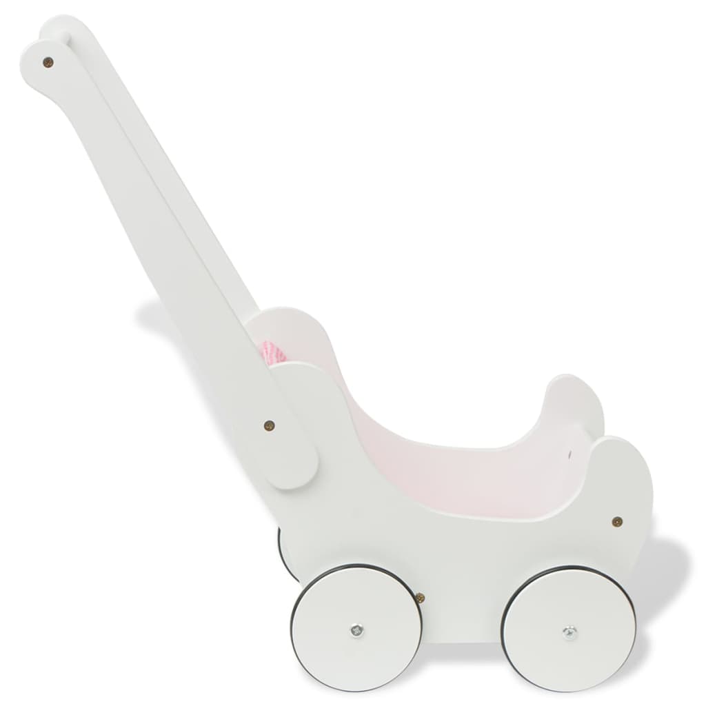 Vidaxl Poppenwagen White 53x25.7x50 cm Legno