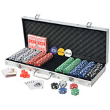 Vidaxl Poker -Set mit 500 Chips Aluminium