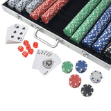 Vidaxl Poker Set med 1000 chips aluminium