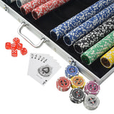 Vidaxl Poker Set s 1000 laserovými čipy hliníkem