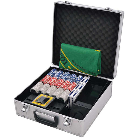 Vidaxl poker blackjack set met 600 chips aluminium