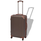 Vidaxl Hard Rolling Case Set Brown 4-DLG