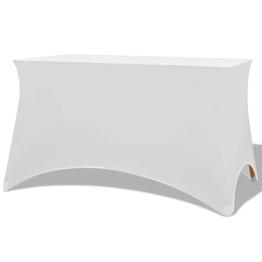 Vidaxl Cubierta de la mesa Estiramiento Blanco 120x60.5x74 cm 2 STS