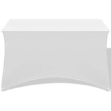 Vidaxl Cubierta de la mesa Estiramiento Blanco 120x60.5x74 cm 2 STS