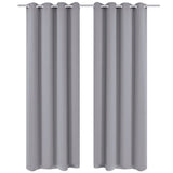 Vidaxl Gardinen mat Metall Réngsbréif 135x175 Gray 2 PCs